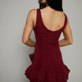Deanna Ruffle Hem Mini Dress