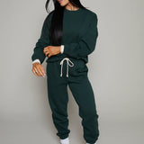 Rachelle Fleece Boyfriend Joggers - Garland Green