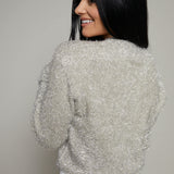 Madi Tinsel Yarn Cropped Sweater
