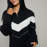 Brittney Chevron Colorblock Sweater