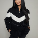 Brittney Chevron Colorblock Sweater