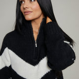 Brittney Chevron Colorblock Sweater