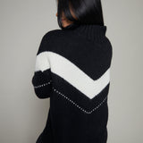 Brittney Chevron Colorblock Sweater