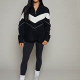 Brittney Chevron Colorblock Sweater