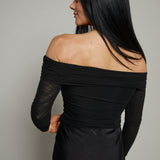 Delaney Polka Dot Off The Shoulder Top