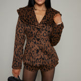 Lexie Double Collared Leopard Jacket