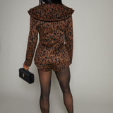 Lexie Double Collared Leopard Jacket