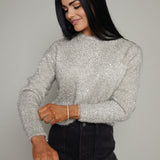Madi Tinsel Yarn Cropped Sweater