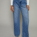 Tianna Studded High Rise Baggy Jeans - Charmed