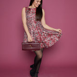 Kendall Floral Jacquard Mini Dress