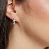 Mini Tennis Huggie Earrings