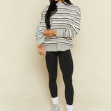 Marina Oversized Variegated Striped Sweater