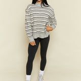 Marina Oversized Variegated Striped Sweater