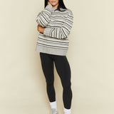 Marina Oversized Variegated Striped Sweater
