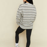 Marina Oversized Variegated Striped Sweater