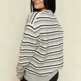 Marina Oversized Variegated Striped Sweater