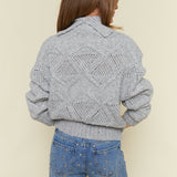 Saige Turtleneck Sweater - Heather Grey