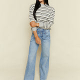Marina Oversized Variegated Striped Sweater