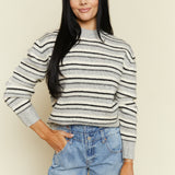 Marina Oversized Variegated Striped Sweater