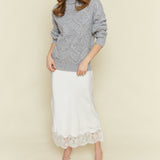 Saige Turtleneck Sweater - Heather Grey