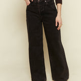 Carrington High Rise Relaxed Flared Jean - Chocolate Washed