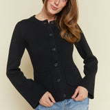 Frankie Cinched Waist Cardigan - Noir