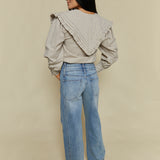 Elba Collared Ruffle Blouse