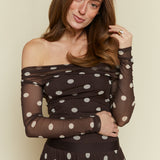 Amber Polka Dot Mesh Bodysuit