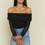 Delaney Polka Dot Off The Shoulder Top