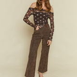 Amber Polka Dot Mesh Bodysuit