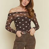 Amber Polka Dot Mesh Bodysuit