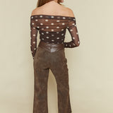 Jordan Flared Faux Leather Pant