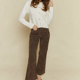 Mercedes Modern Cropped Cardigan - Cloud