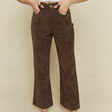 Jordan Flared Faux Leather Pant