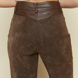 Jordan Flared Faux Leather Pant
