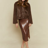 Genesis Zip Up Faux Fur Jacket