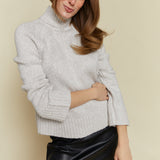 Vienna Funnel Neck Sweater - Turtle Dove