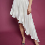 Bindi Asymmetrical Plisse Skirt