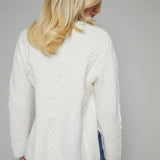 Mirabel Cable Knit Shimmer Sweater