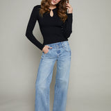 Grayson Ribbed Keyhole Sweater