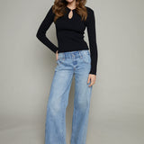 Grayson Ribbed Keyhole Sweater