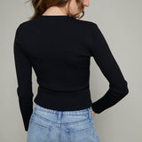 Grayson Ribbed Keyhole Sweater