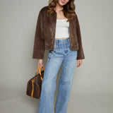 Genesis Zip Up Faux Fur Jacket