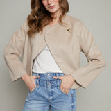 Declan Wool Blend Wrap Jacket