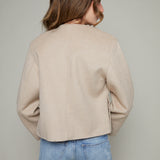 Declan Wool Blend Wrap Jacket