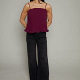 Malea Pleated Trapeze Top