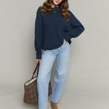 Tate Oversized Henley Sweater