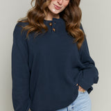 Tate Oversized Henley Sweater