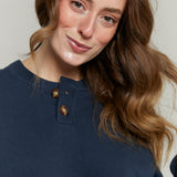 Tate Oversized Henley Sweater