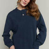 Tate Oversized Henley Sweater